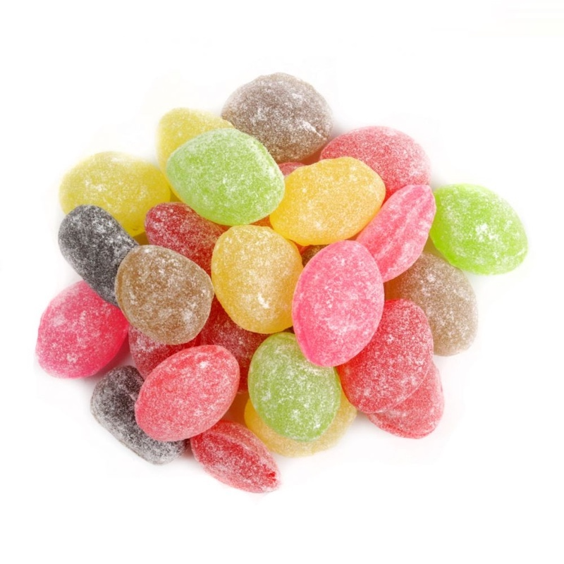 Claeys assorted flavors hard candies.