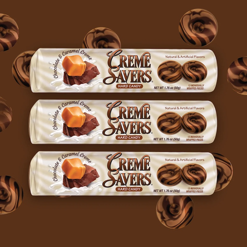 Creme Savers Chocolate and Caramel hard candy.