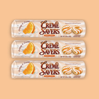 Creme Savers Orange and Creme hard candy 3 rolls.