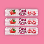 Creme Savers Strawberries and Creme hard candy 3 rolls.