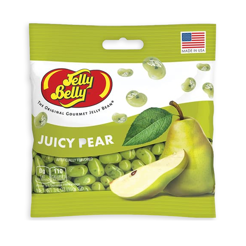 Jelly Belly Juicy Pear jelly beans.