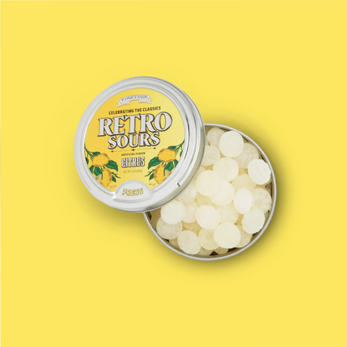 Retro Sours Citrus flavored sour hard candy.
