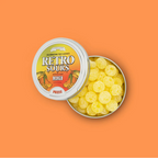 Retro Sours Mango flavored sour hard candy.